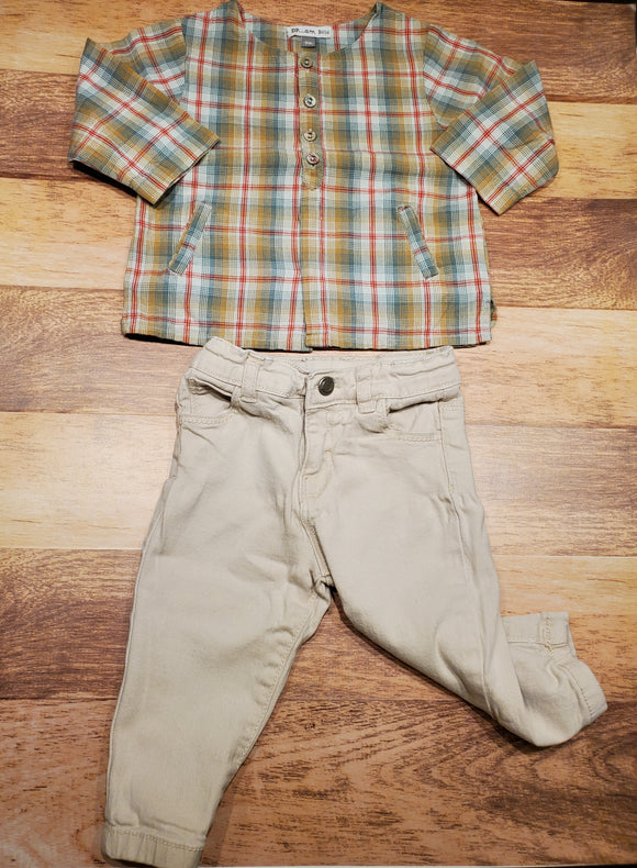 Ensemble jean et chemise garçon - 9 mois