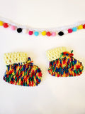 Chaussons bébé en tricot - confectionnés à la main - 12/18 mois - NEUFS