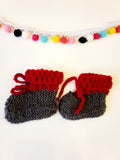 Chaussons bébé en tricot - confectionnés à la main - 6/12 mois - NEUFS