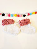Chaussons bébé en tricot - confectionnés à la main - 0/6 mois - NEUFS