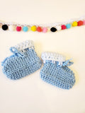Chaussons bébé en tricot - confectionnés à la main - 0/6 mois - NEUFS