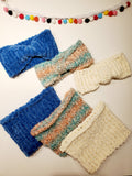 Bandeau et cache-cou fille en tricot - confectionné à la main - 2/4 ans - NEUFS