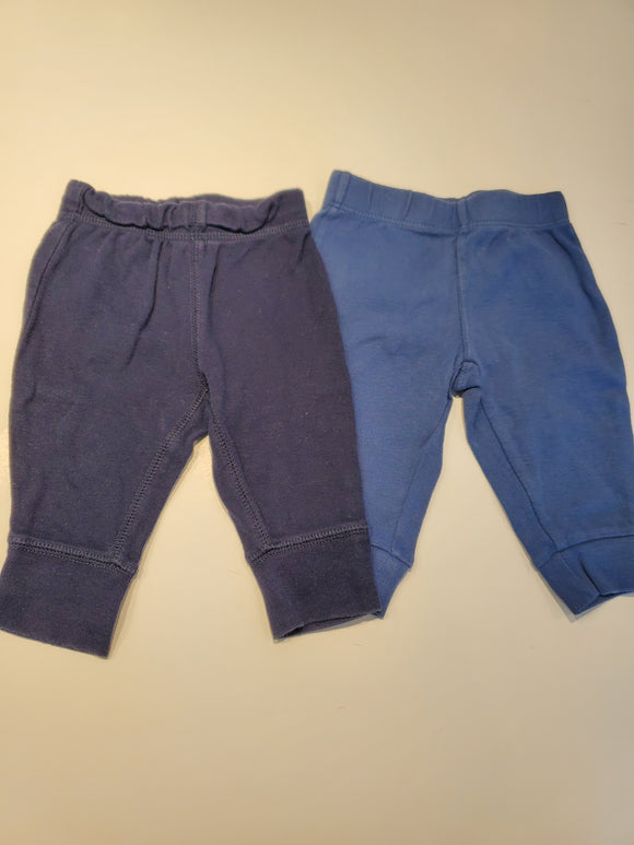 Lot de 2 pantalons mixte en coton - 3 mois