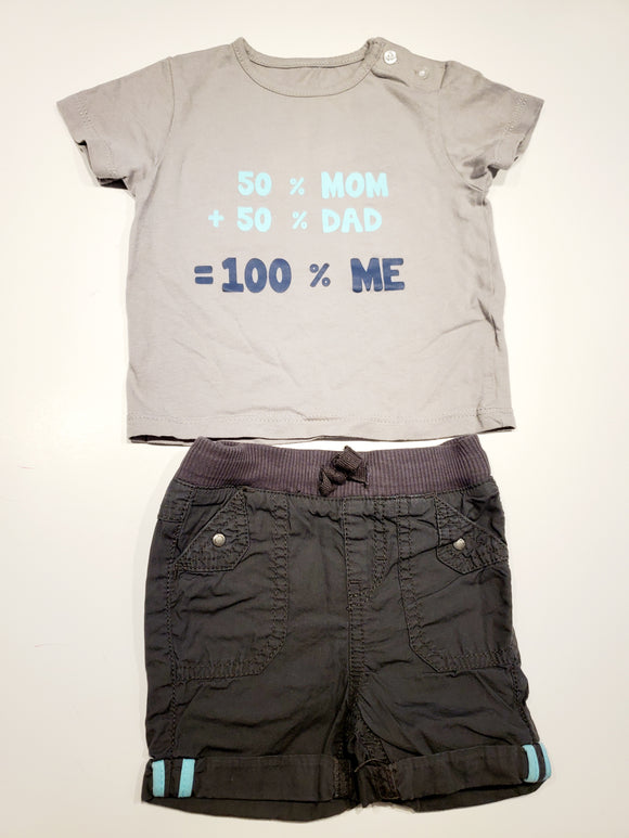 Ensemble t-shirt à manches courtes et short garçon - 6 mois